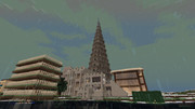 MineCraft、せっせとバベルの塔を建てる静画：０３