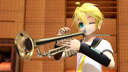 鏡音レンくんがトランペットで演奏!!