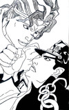 ジョジョの奇妙な冒険　浮世絵っぽく描いた