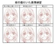 嫁の傷付いた表情練習