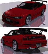 【３DCG】15顔の180SX【作ってみた】