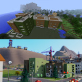 【Minecraft】シムシティのマンションを再現してみたよ