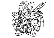 【SD】　EMS TC-02　ファントムガンダム　線画