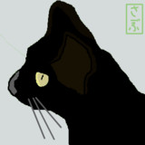 黒猫　（マウス絵）