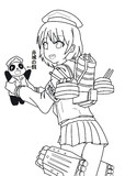 陽炎少女　丹陽もとい雪風(線画)