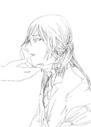 仮面の下は（線画）