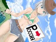 ヒッチハイクするアーニャ