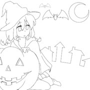 ハロウィン線画