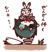 地面に刺さった木曾ちゃん