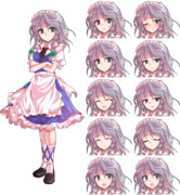 咲夜さん立ち絵その2 表情差分