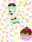 カップケーキとGUMI