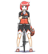 栄子！自転車に乗るときは…