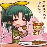 たこなしたこ焼きを食べるなおちゃん