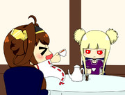 金剛ちゃんが、執務室にお客さんを呼んだようです