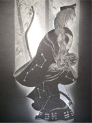 東方より　八意永琳（浮世絵風味）