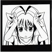 切り絵　のんのんびより　れんげちゃん