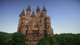【Minecraft】茶色い屋根の城 その2