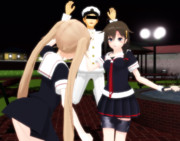 【MMD艦これ】 夜の公園にて