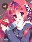 キャラメルモカを飲む桜珈さん。