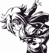 切り絵　コードギアス　紅月カレン