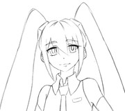 初音さんの線画