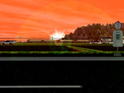 夕日に映える183系