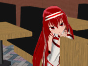 【第一回MMDより目上目遣い選手権】 　カフェにて