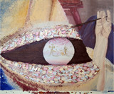 [課題]３原色で絵を描いている自分を描きなさい。