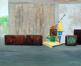 [課題]セットされたモチーフに各自のイメージを関わらせて描いてください。