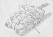 落書き。歴戦っぽいＭ４シャーマン