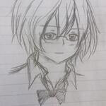 メガネっ子描いてみた。