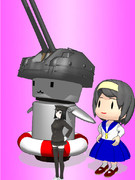 【MMD艦これ】46cm連装高角砲さん＆妖精さん【モデル配布】