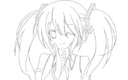 初音ミク　線画