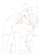 お昼寝りんちゃん＊線画