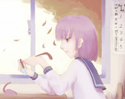 教室端のあの子　～第16回ヒロ生お絵かき大会参加