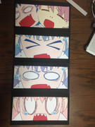 切り絵「化物語より、八九寺真宵＆阿良々木暦」