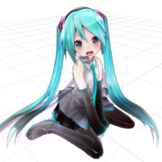 ぺたん座りなあぴミクちゃん