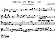 【モーツァルト】Fl協奏曲ニ長調_第1楽章【重音テト】　Cadenza