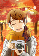カメラ女子 ニコニコ静画 イラスト