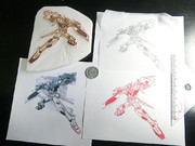 [消しゴムはんこ] ガンダムエクシアを彫ってみた②