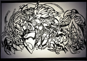 【切り絵】パズドラ　赤龍喚士・ソニア【やってみた】