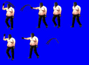 鞭で叩くヒゲクマ様