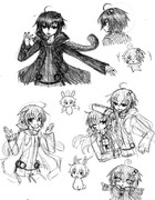 結月姉弟らくがき