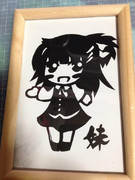 リングドリームの妹ちゃんを切り絵で作ってみた