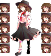 蓮子立ち絵その2 表情差分