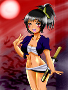 包帯巻いた女剣士