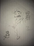 【手描き】ルイージをアリスっぽくしてみた