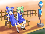 バスが来るのを待つ