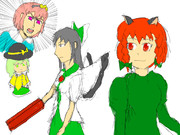 何も考えず描いた地霊殿組のらくがき