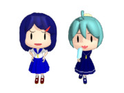 【MMD艦これ】妖精さん(三連装機銃&単装高角砲)【モデル配布】